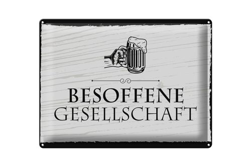 Blechschild Spruch 30x40cm Stammtisch hier sitzen nur die