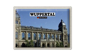 Panneau en étain villes Wuppertal Allemagne mairie 40x30cm 1