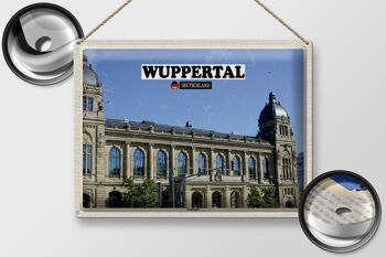 Panneau en étain villes Wuppertal Allemagne mairie 40x30cm 2
