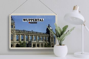 Panneau en étain villes Wuppertal Allemagne mairie 40x30cm 3