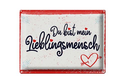 Blechschild Spruch 30x40cm Du bist mein Lieblingsmensch