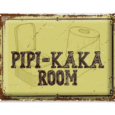 Blechschild Spruch 30x40cm Pipi-Kaka room