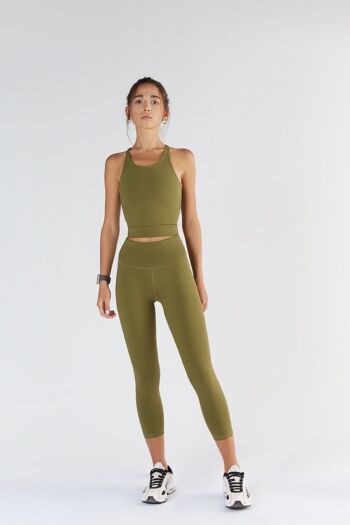 T1310-13 | Legging 7/8 femme recyclé - Olive 3