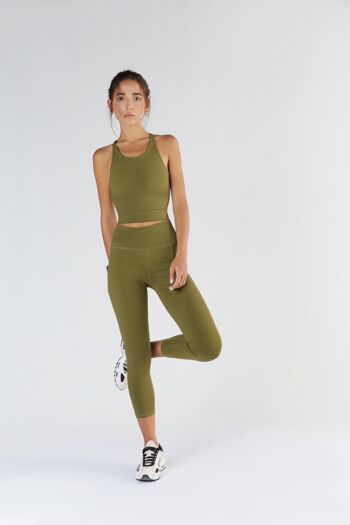 T1310-13 | Legging 7/8 femme recyclé - Olive 5