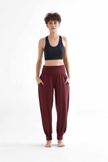T1320-08 | Pantalon de yoga TENCEL™ Intimate pour femme - Bordeaux 2