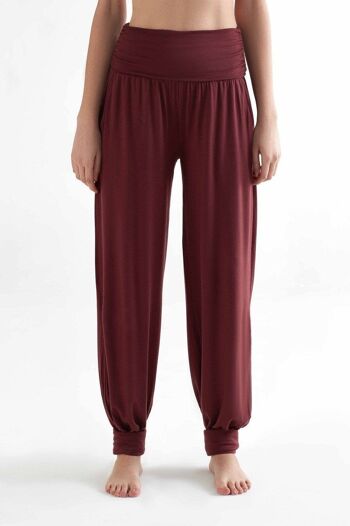 T1320-08 | Pantalon de yoga TENCEL™ Intimate pour femme - Bordeaux 3