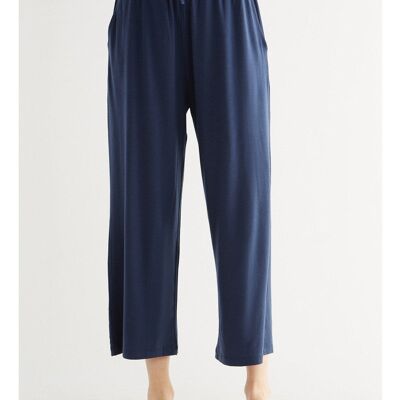 T1322-03 | Pantalones de pierna ancha para mujer TENCEL™ Intimate - Azul marino