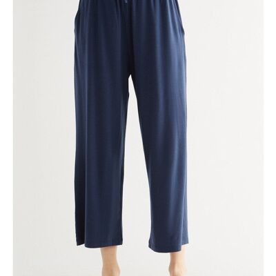 T1322-03 | Pantaloni intimi a gamba larga da donna TENCEL™ - Blu scuro