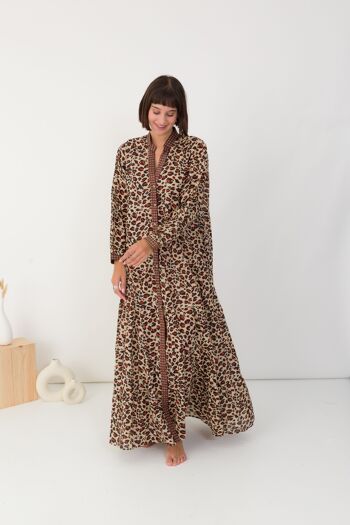 Robe longue bohème motifs animaliers 3