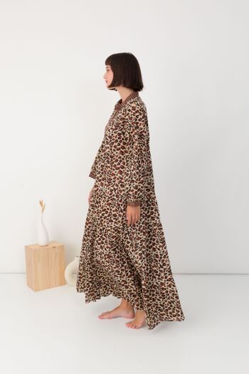 Robe longue bohème motifs animaliers 4