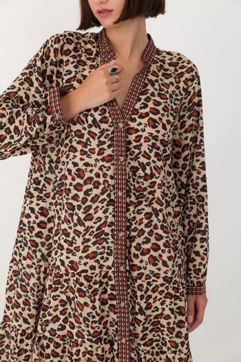 Robe longue bohème motifs animaliers 5