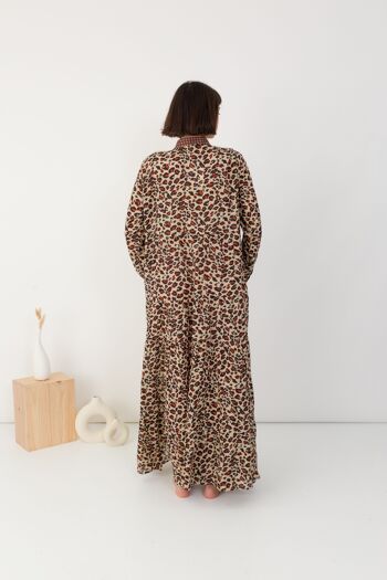 Robe longue bohème motifs animaliers 6