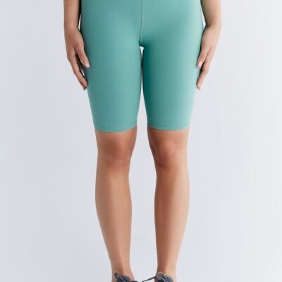 T1331-30 | Pantaloncini aderenti da donna - Verde malachite