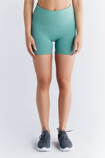 T1332-30 | Mini short coupe femme vert malachite 1