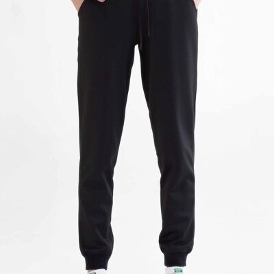 T1350-01 | Pantaloni da jogging da donna riciclati - Nero