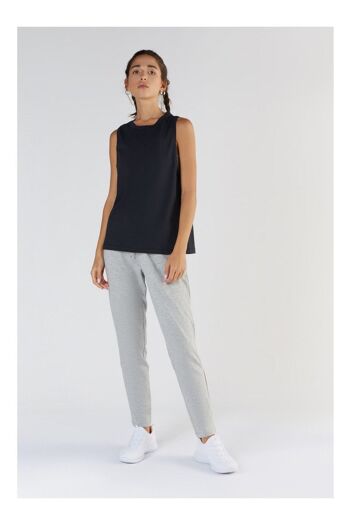 T1351-00 | Pantalon de jogging femme TENCEL™ Active - gris clair chiné 4