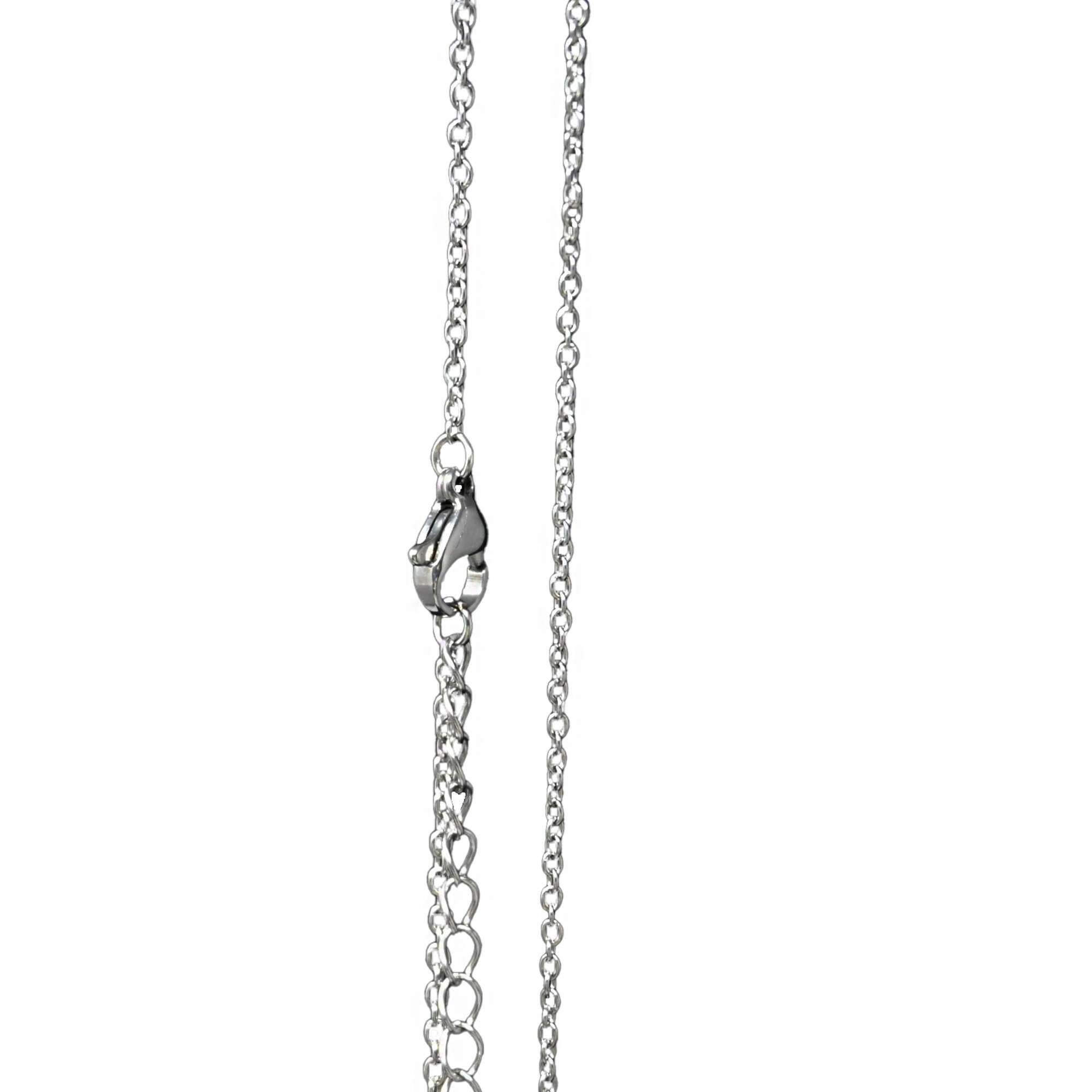 Stahlbolakette 114 cm – Silber – 1,5 mm Kabelgeflecht