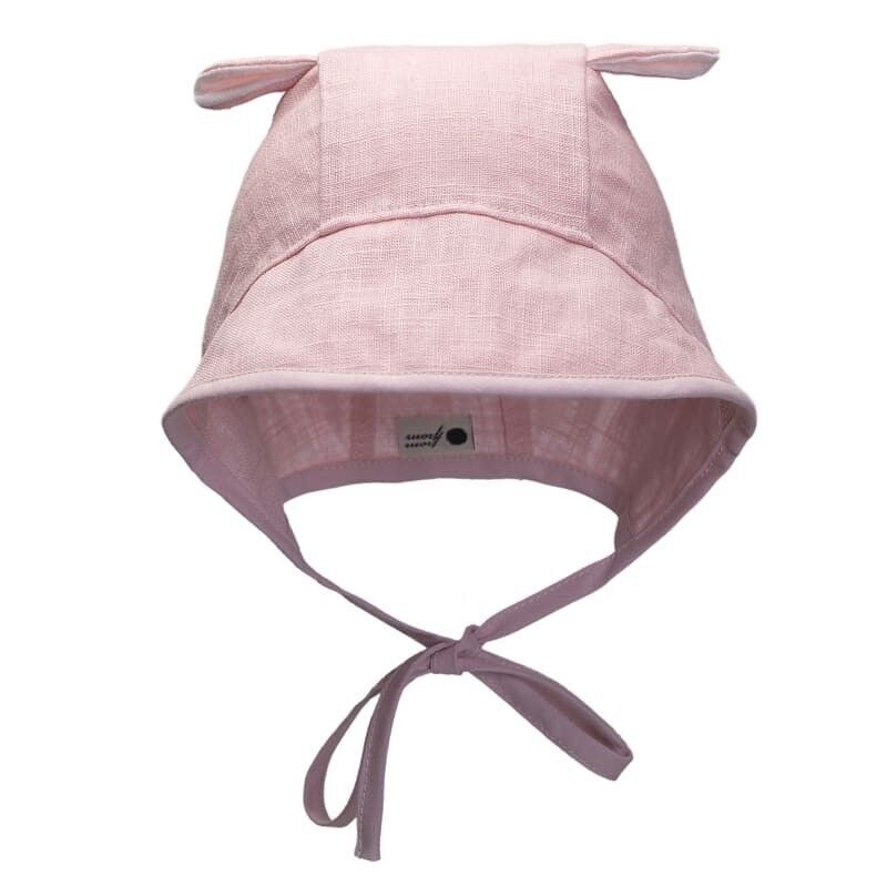 Leinenhaube mit Mütze und Ohren BOHO LEO Rose