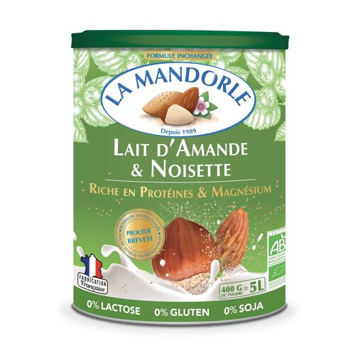 Lait d'Amande Noisette en poudre - 400g