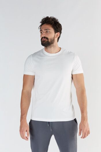 T2100-02 | T-Shirt Homme TENCEL™ Active - Blanc 1