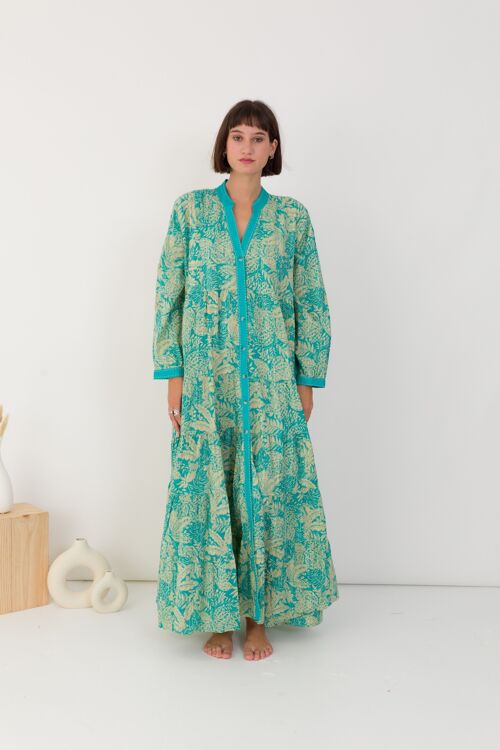 Robe longue bohème en coton