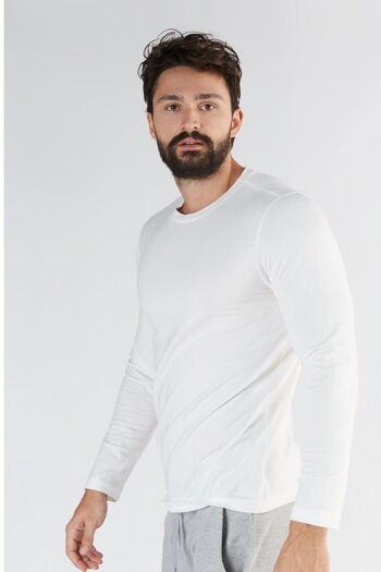 T2110-02 | Chemise à manches longues TENCEL™ Active pour hommes - Blanc 1