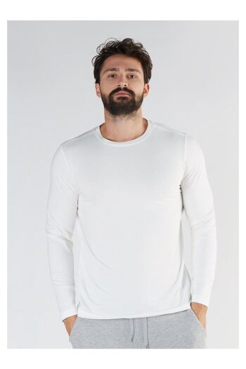 T2110-02 | Chemise à manches longues TENCEL™ Active pour hommes - Blanc 4