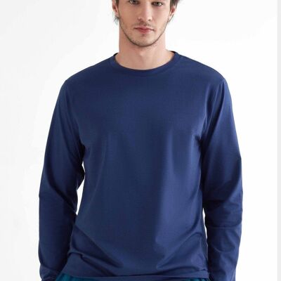 T2110-03 | Camisa de manga larga para hombre TENCEL™ Active - Azul marino