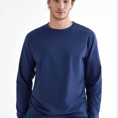 T2110-03 | Chemise à manches longues TENCEL™ Active pour hommes - Marine