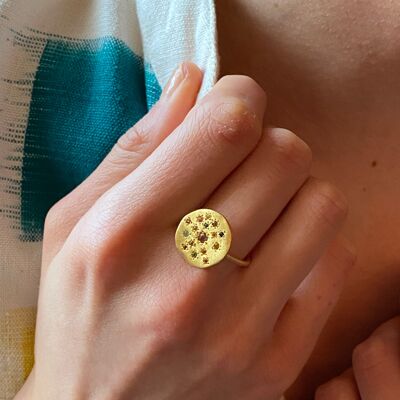 Constellation matte gold ring (BAGETH18)