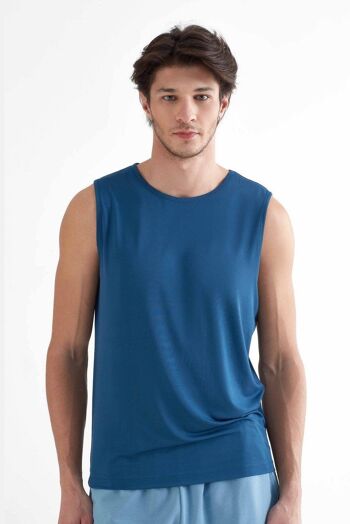 T2210-06 | Débardeur/maillot de corps homme recyclé - pétrole 3