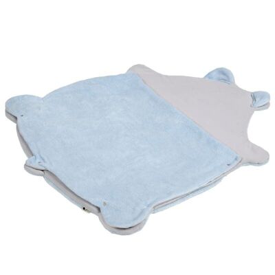 Baby blanket with TEDDY Gray & Blue