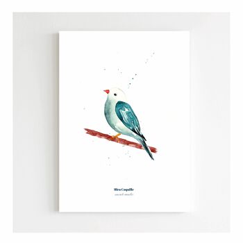 Papeterie Affiche Déco - 14,8 x 21 cm - L'Oiseau Bleu