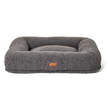 Lit pour chien en polaire PupPillow - Gris ardoise 1