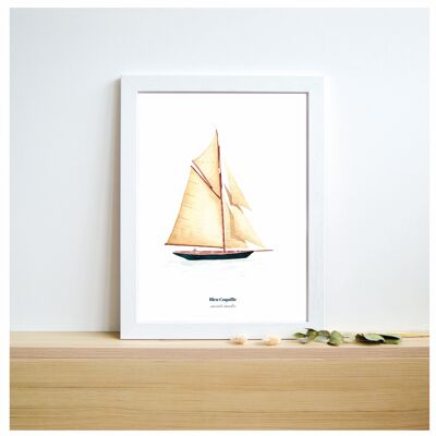 Stationery Decorative Poster - 21 x 29.7 cm - Boat