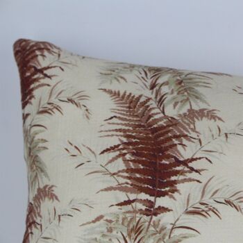 Coussin déco 100% coton floral beige 4