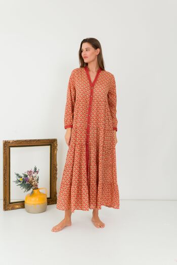 Robe longue en coton 1