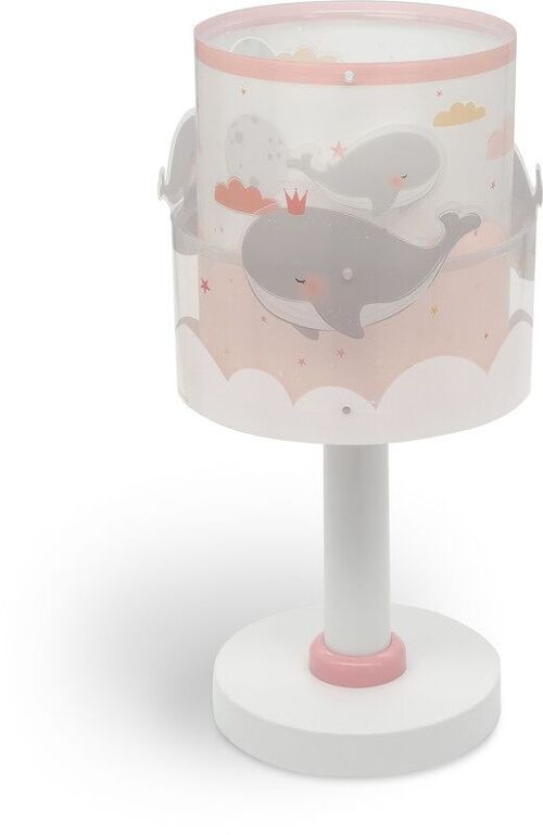 TABLE LAMP WHALE DREAMS PINK