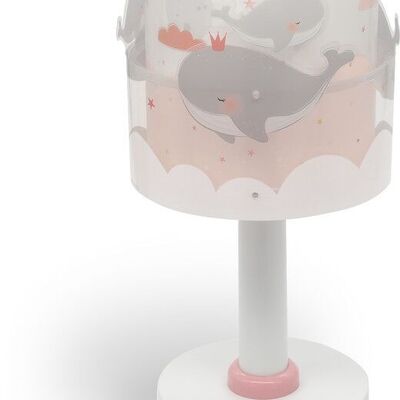 TABLE LAMP WHALE DREAMS PINK