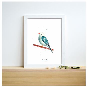 Papeterie Affiche Déco - 21 x 29,7 cm - L'Oiseau Bleu 1