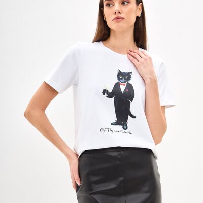 Bedrucktes T-Shirt DANDY CAT