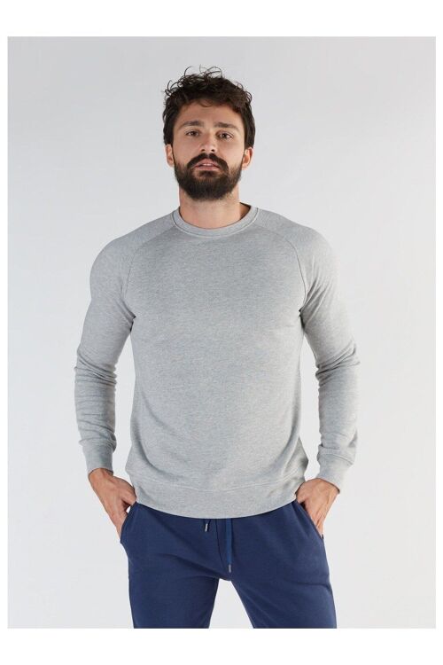 T2800-00 | TENCEL™ Active Herren Sweatshirt - Light Grey-Melange