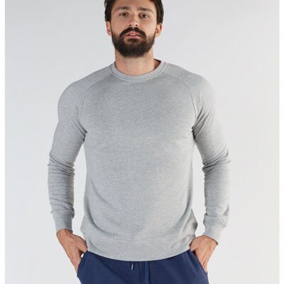 T2800-00 | TENCEL™ Active Men's Sweatshirt - Light Grey-Melange