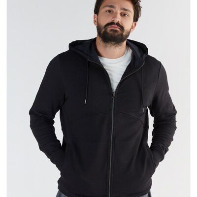 T2900-01 | Veste à capuche TENCEL™ Active pour hommes - Noir