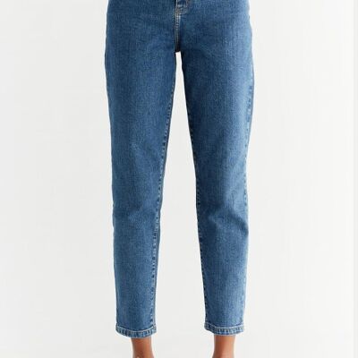 WN1009-231 | Coupe Mom Femme - Bleu Lapis