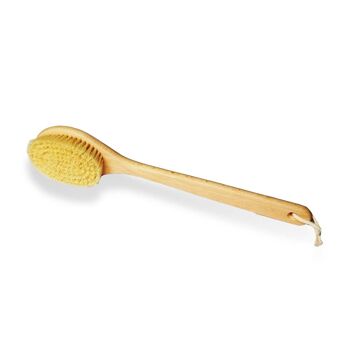 Brosse de douche à long manche avec poils de cactus