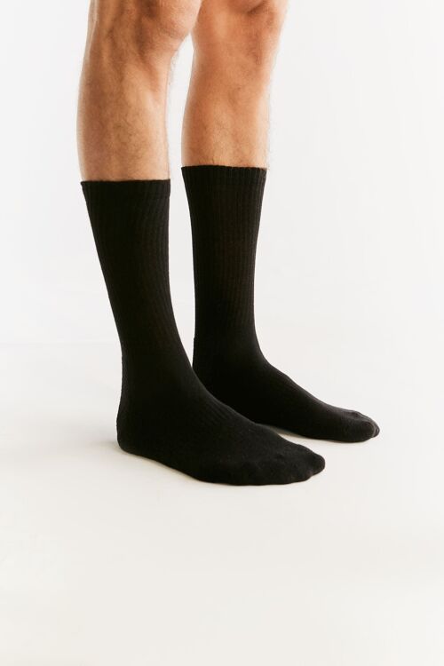 T6000-01 | Unisex Warm Socks - Black 6er PACK