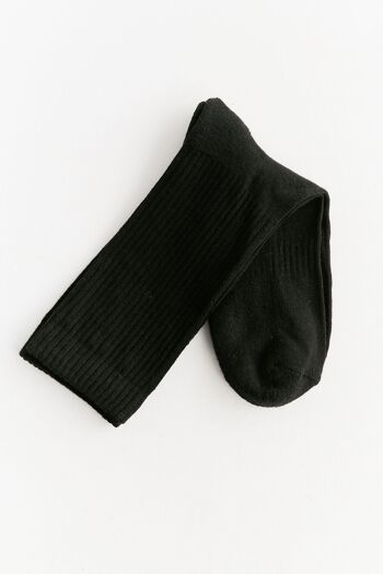 T6000-01 | Chaussettes chaudes unisexes - Noir 6 PACK 6