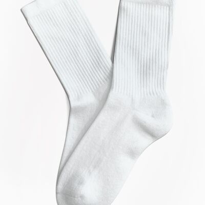 T6000-02| Calzini caldi unisex (confezione da 6) - bianchi