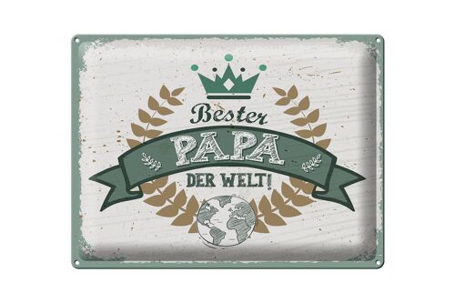 Blechschild Spruch Bester Papa der Welt 40x30cm Geschenk